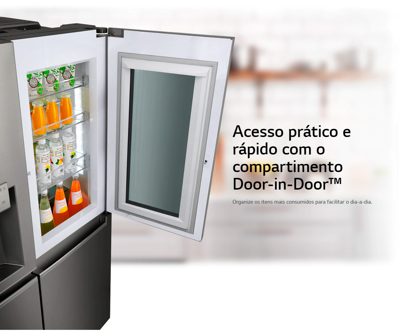 Geladeira LG Automático Side by Side - 601L New Lancaster Instaview GC-X247CSB1